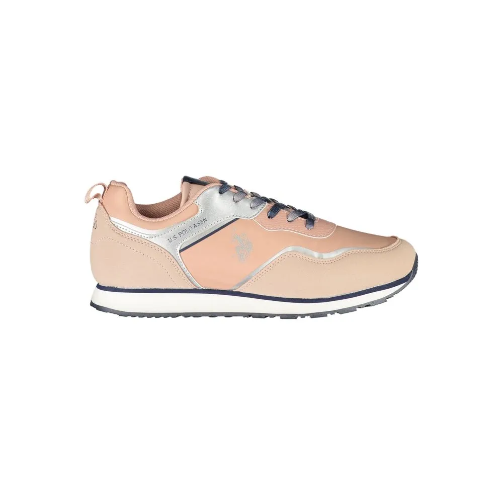 U.S. POLO ASSN. Women's Pink Polyester Sneaker