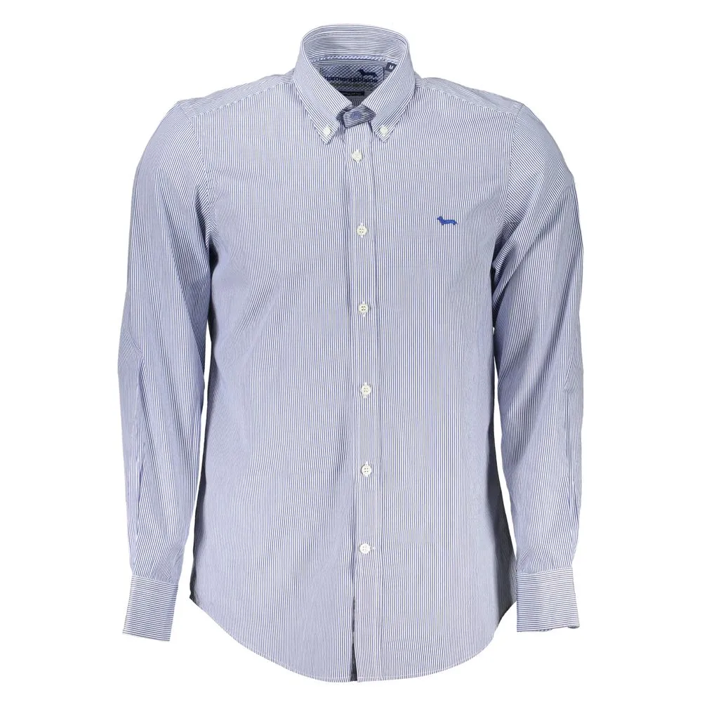 Harmont & Blaine Men's Elegant Striped Long Sleeve Button-Down Shirt