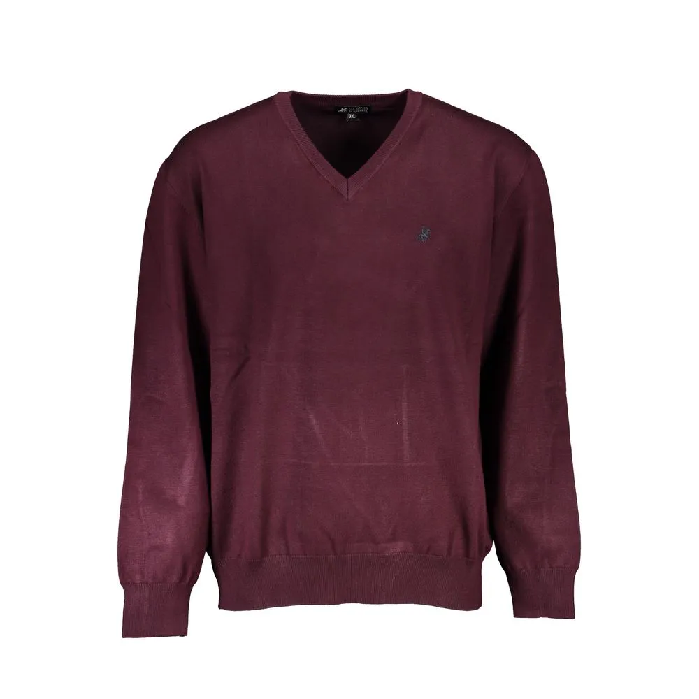 U.S. Grand Polo Men's Red Nylon Sweater