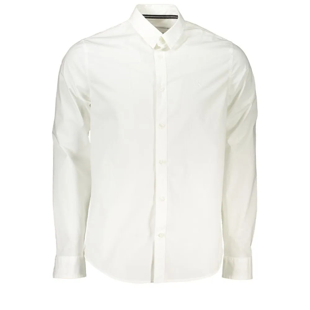 Calvin Klein Men's Elegant Slim Fit Long Sleeved White Shirt