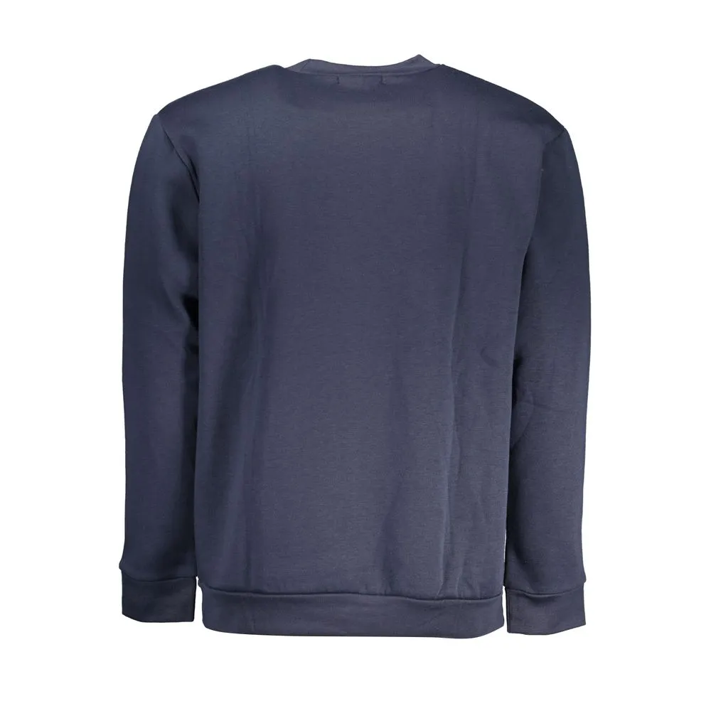 Cavalli Class Men's Elegant Crew Neck Fleece Sweatshirt in Blue