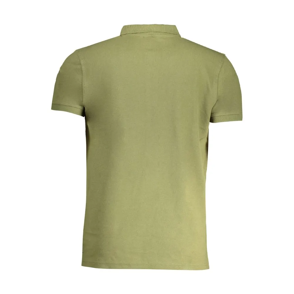 Cavalli Class Men's Green Cotton Polo Shirt