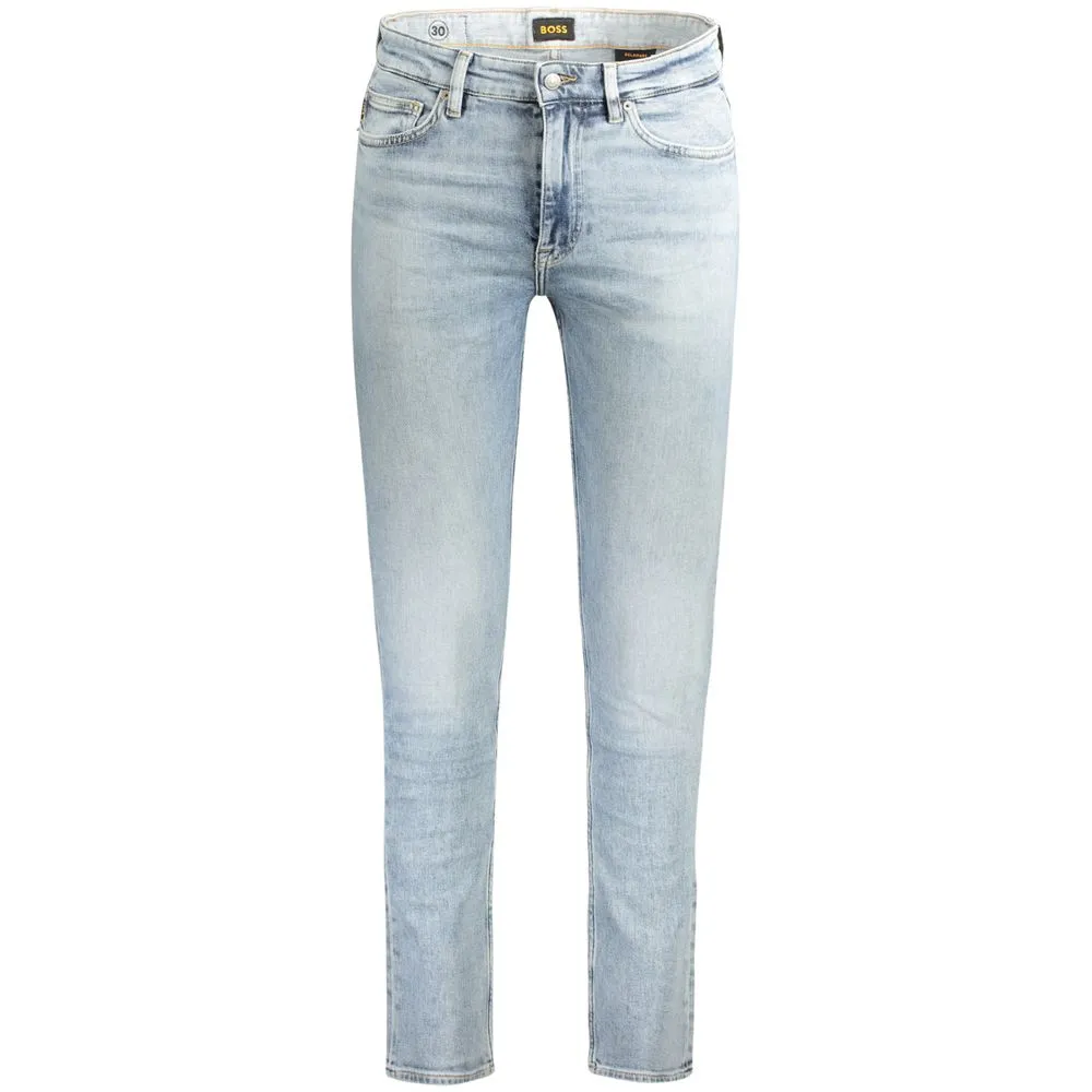 Hugo Boss Men's Light Blue Cotton Jeans & Pant