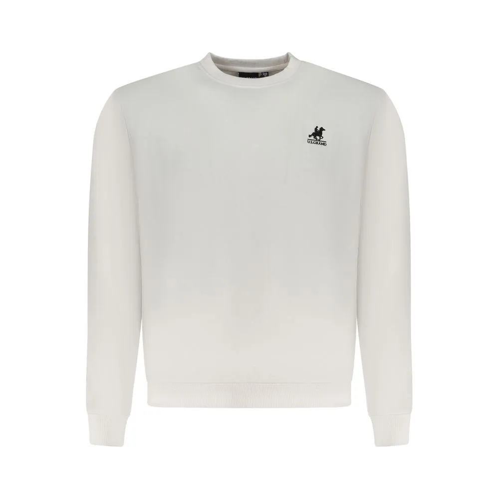 U.S. Grand Polo Men's White Cotton Sweater
