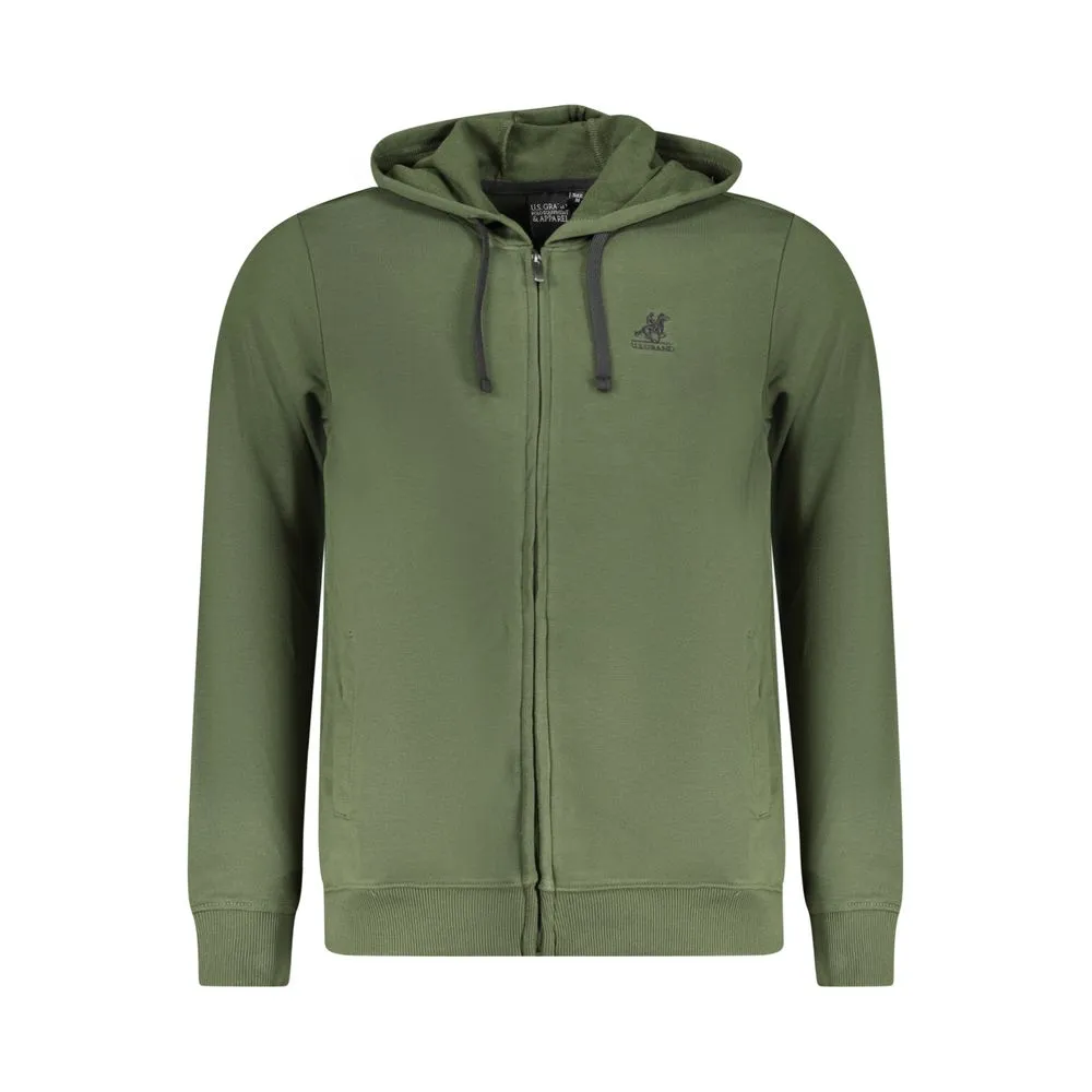 U.S. Grand Polo Men's Green Cotton Sweater