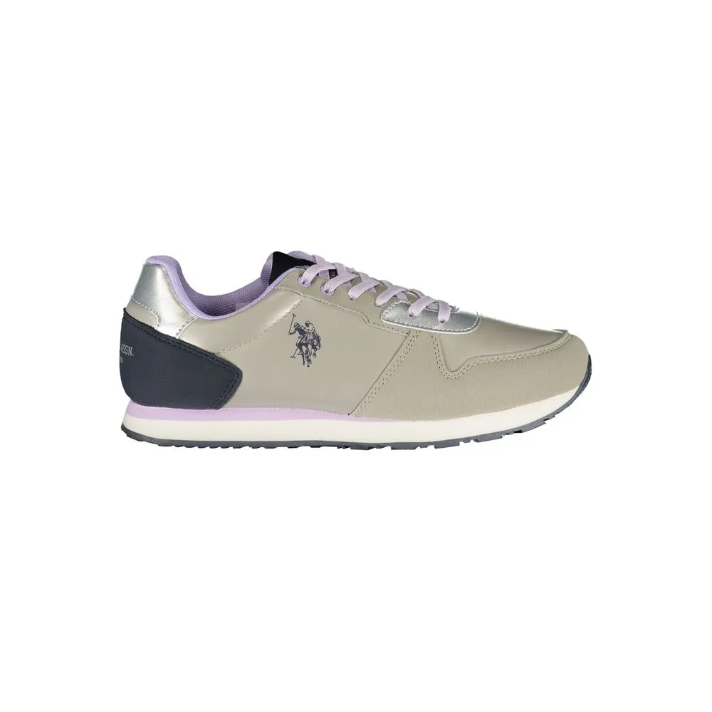 U.S. POLO ASSN. Women's Silver Polyester Sneaker
