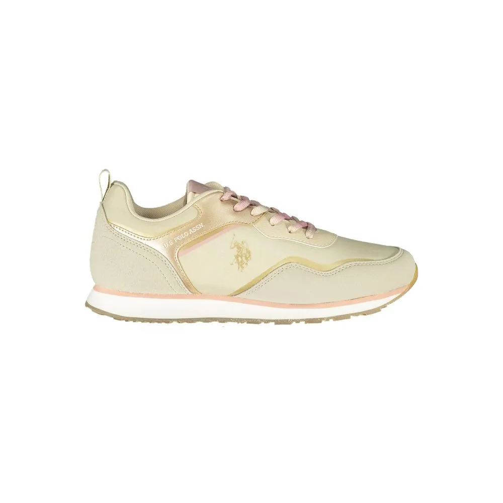 U.S. POLO ASSN. Women's Beige Polyester Sneaker