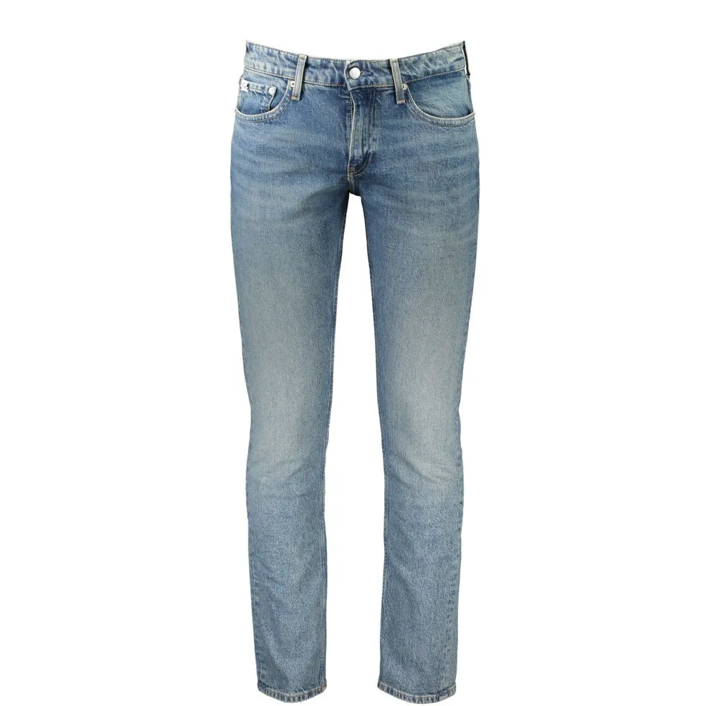 Calvin Klein Men's Blue Cotton Jeans & Pant