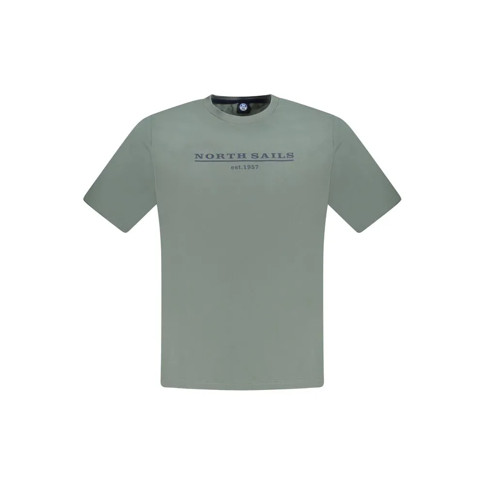North Sails Green Cotton Men T-Shirt