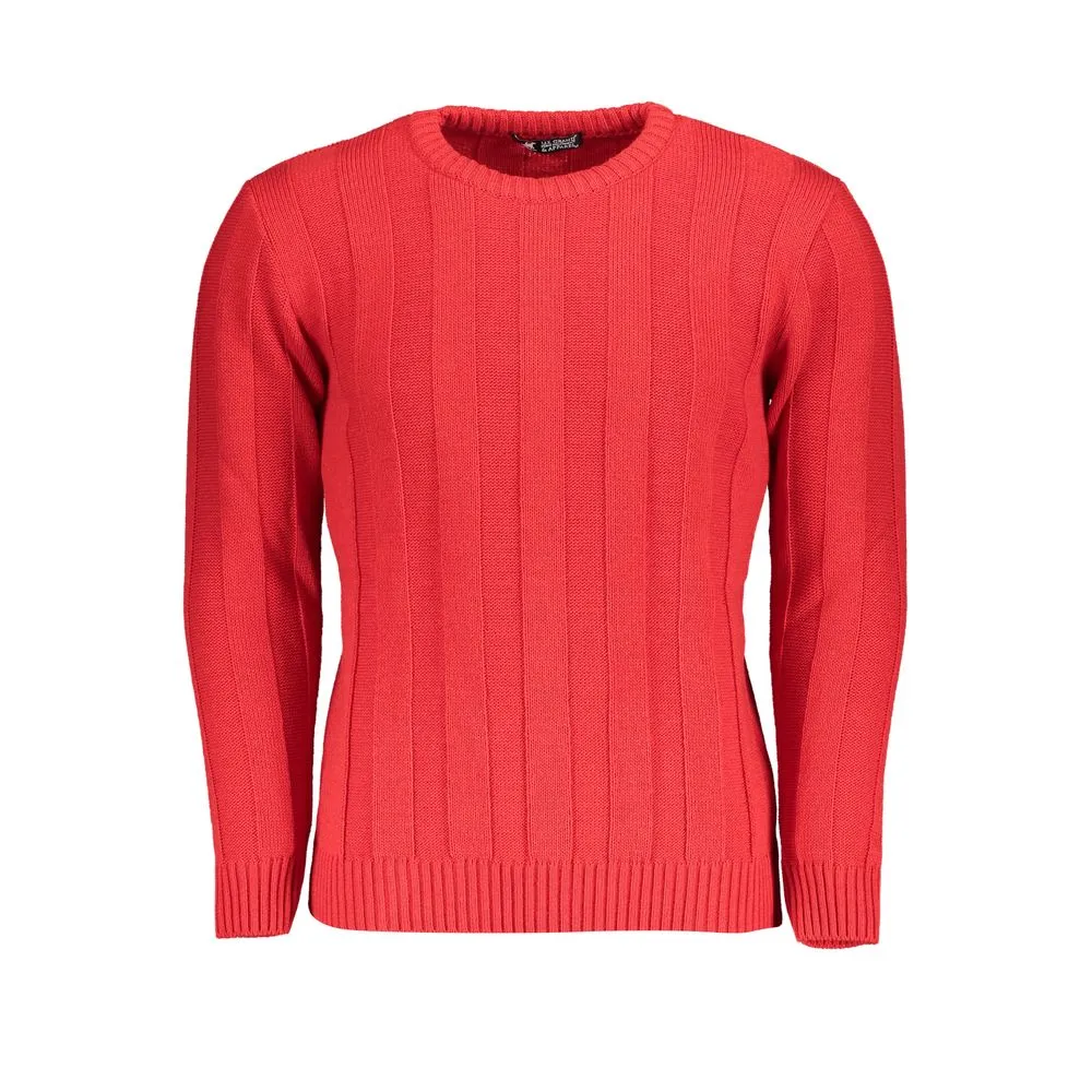 U.S. Grand Polo Men's Red Fabric Sweater