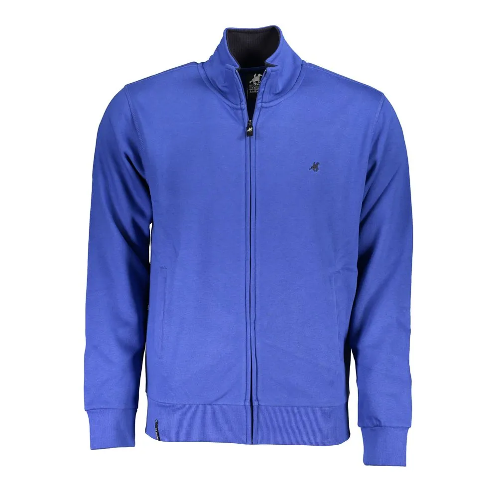 U.S. Grand Polo Men's Chic Long Sleeve Zip-Up Polo Sweatshirt