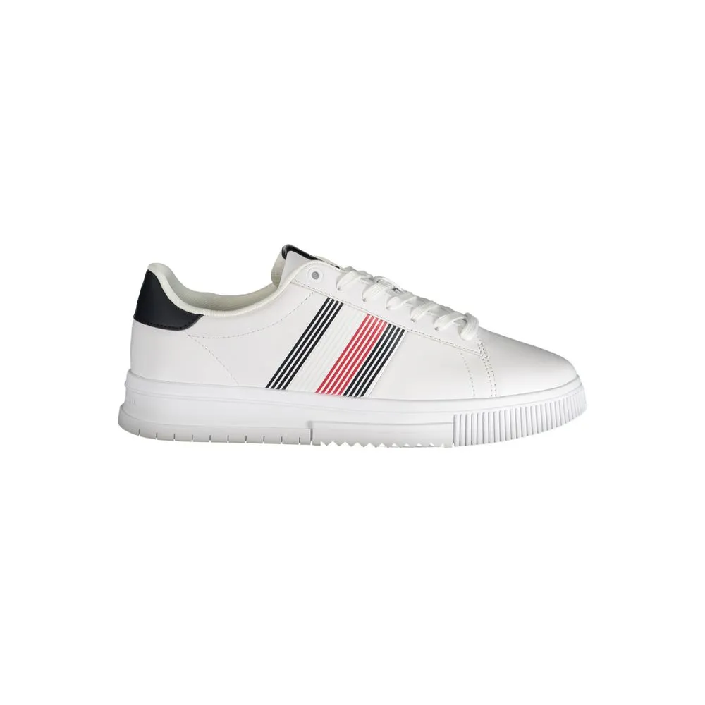 Tommy Hilfiger Men's White Polyester Sneaker