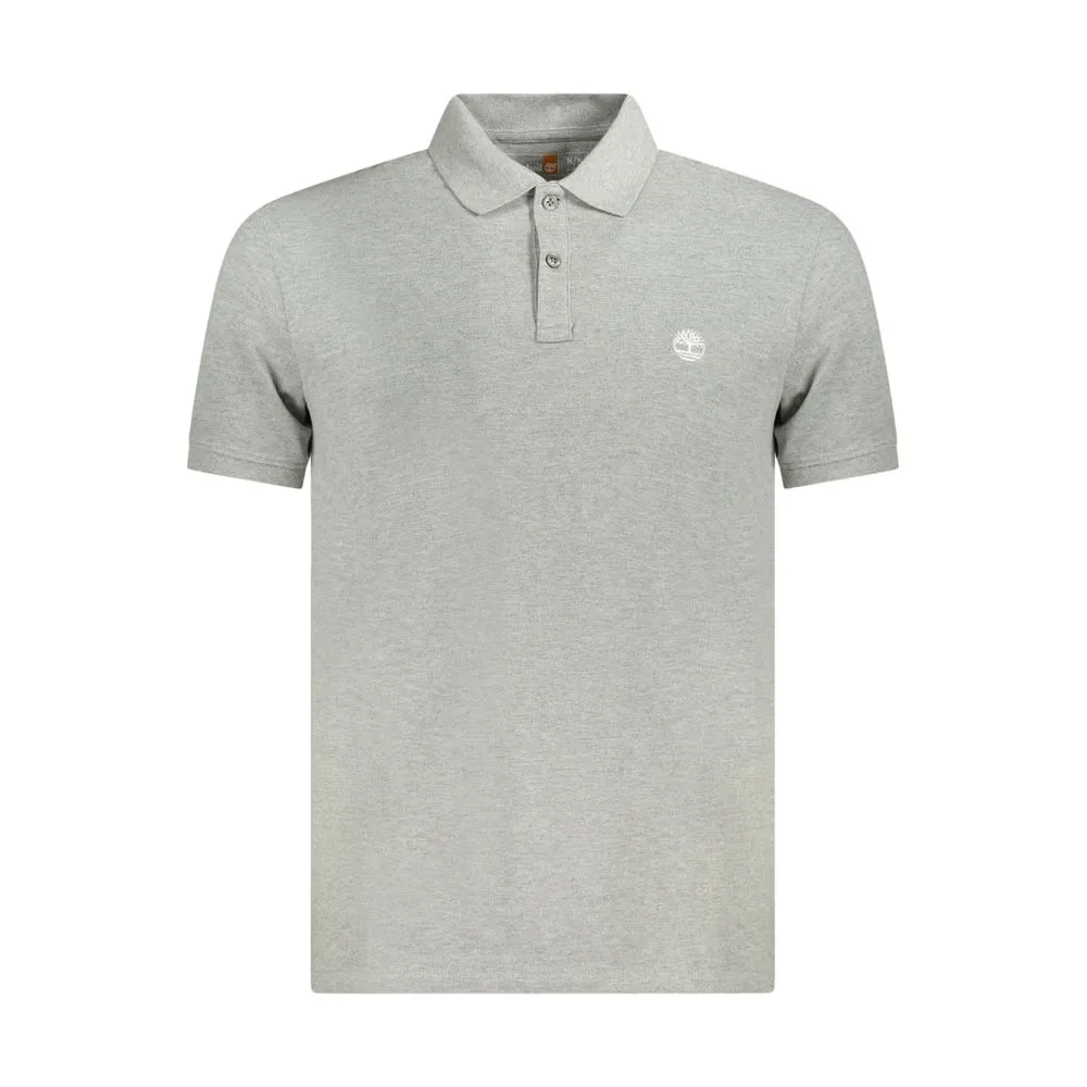 Timberland Men's Gray Cotton Polo Shirt