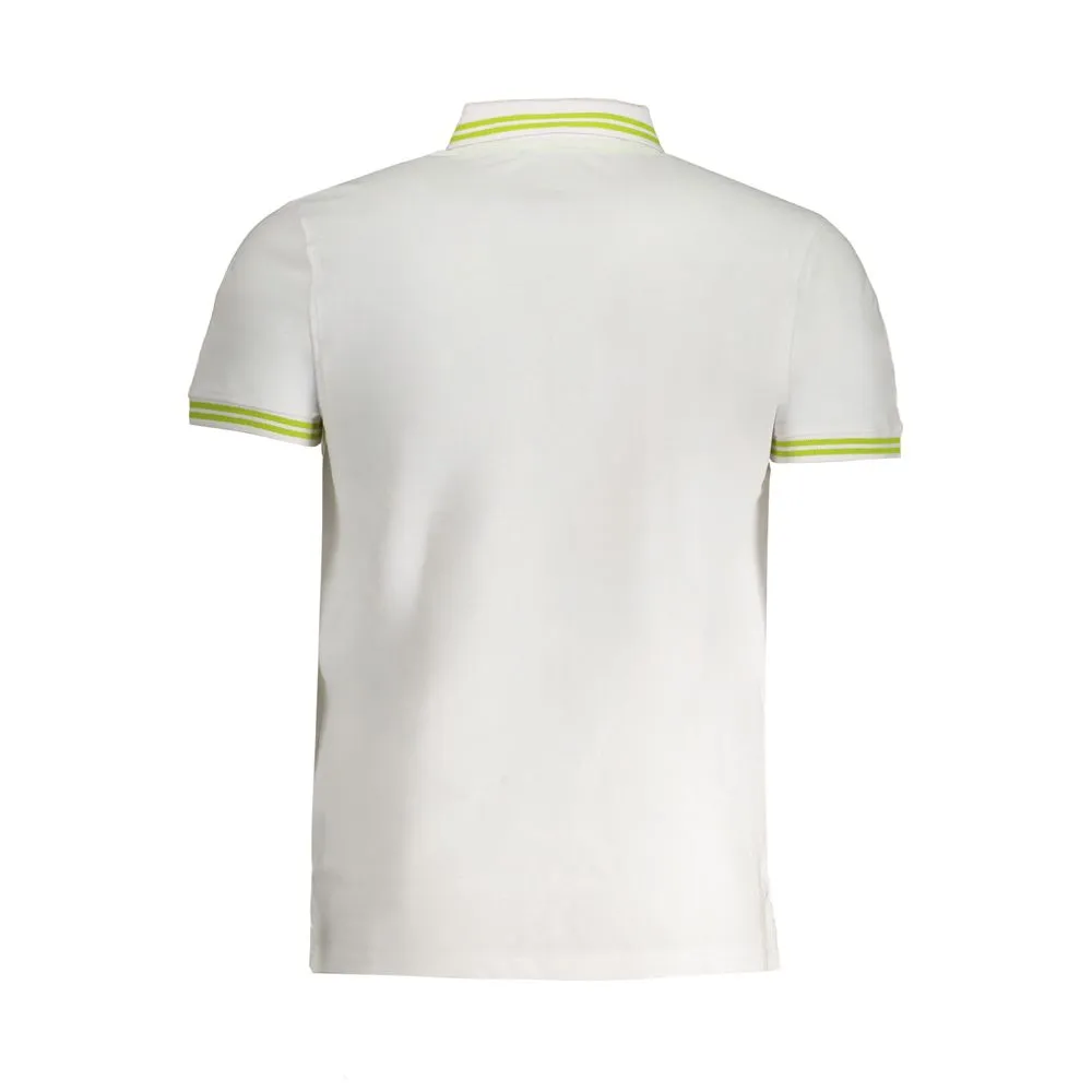 Cavalli Class Men's White Cotton Polo Shirt