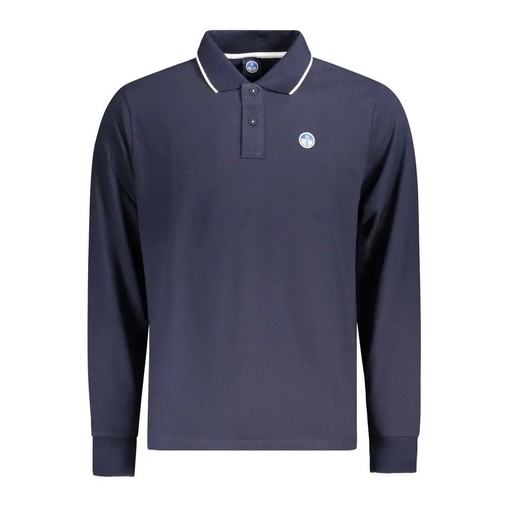 North Sails Blue Cotton Men Polo Shirt
