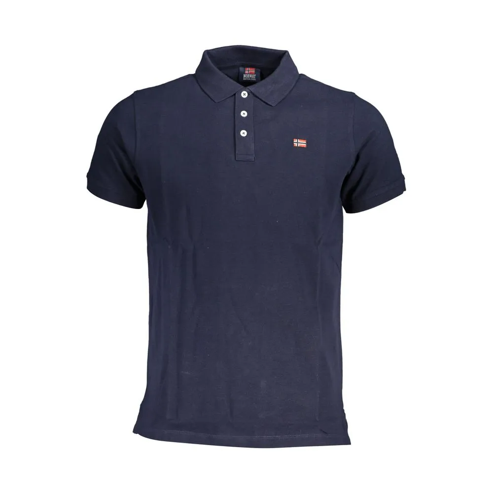 Norway 1963 Men's Blue Cotton Polo Shirt