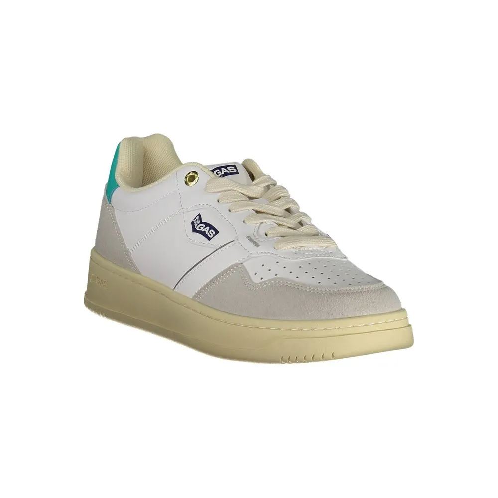 Gas Women's White Artificial Leather Sneaker