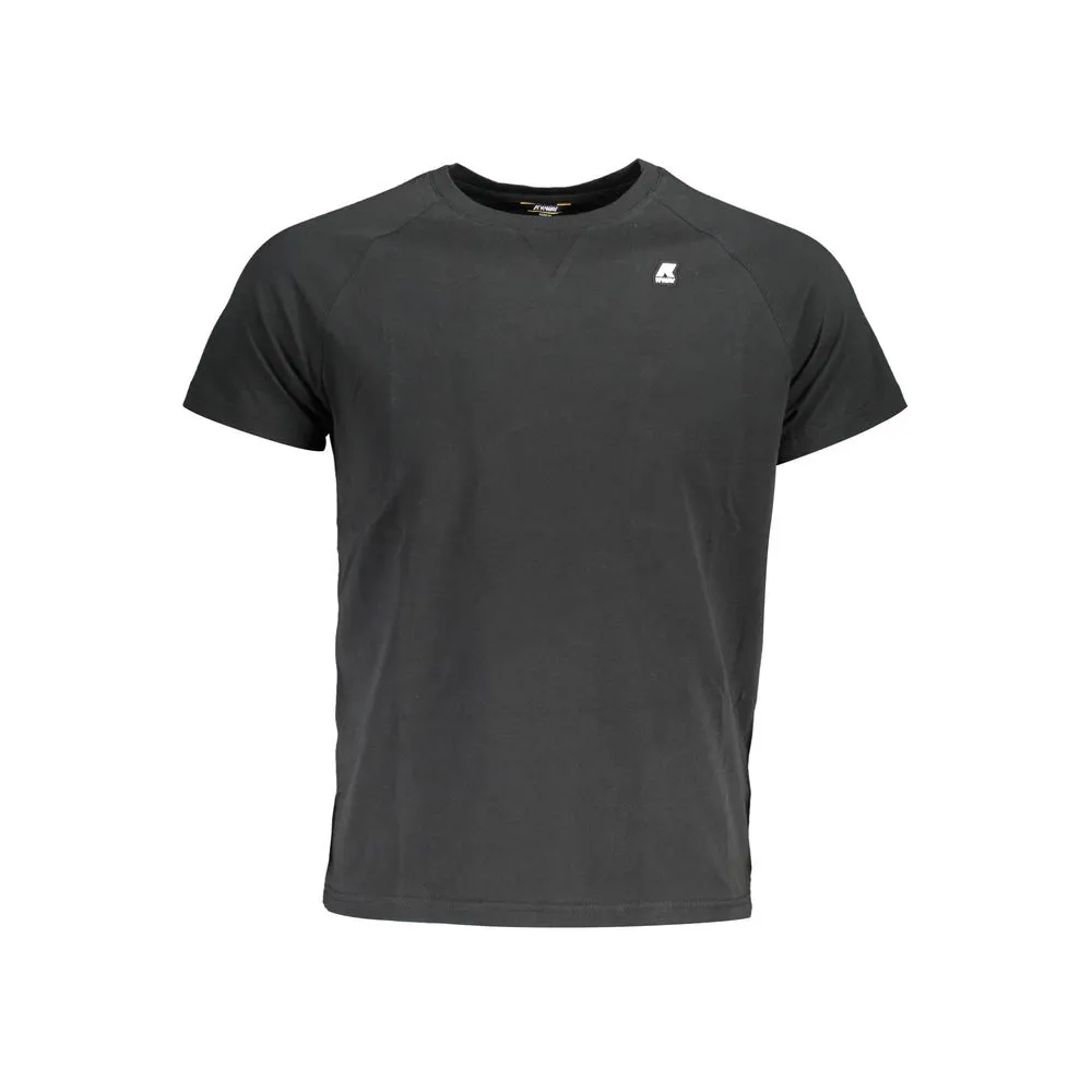 K-WAY Men's Sleek Cotton Round Neck Tee with Logo Detail