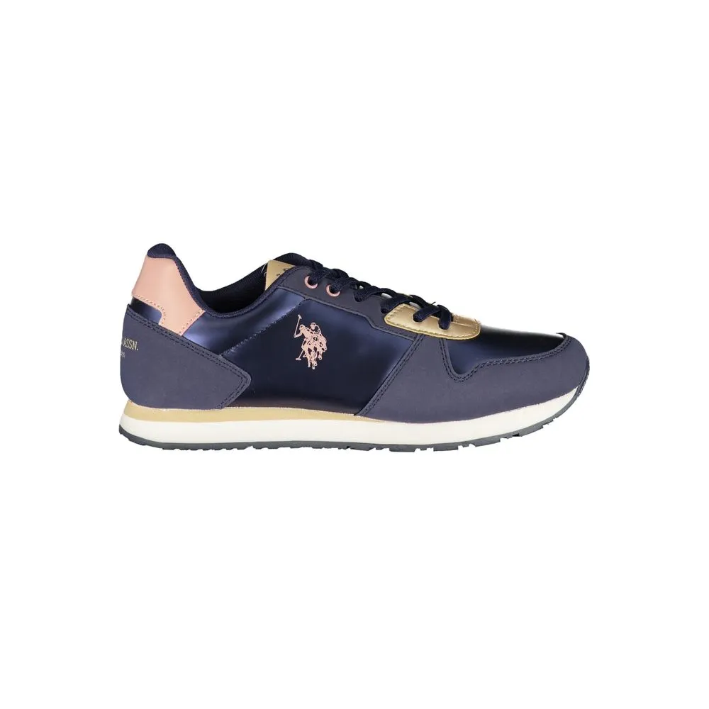 U.S. POLO ASSN. Women's Blue Polyester Sneaker
