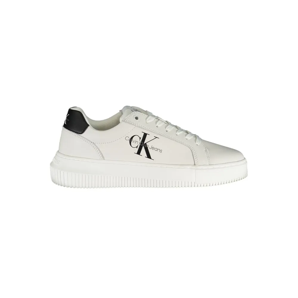 Calvin Klein Women's Eco-Chic White Sneakers with Contrast Details