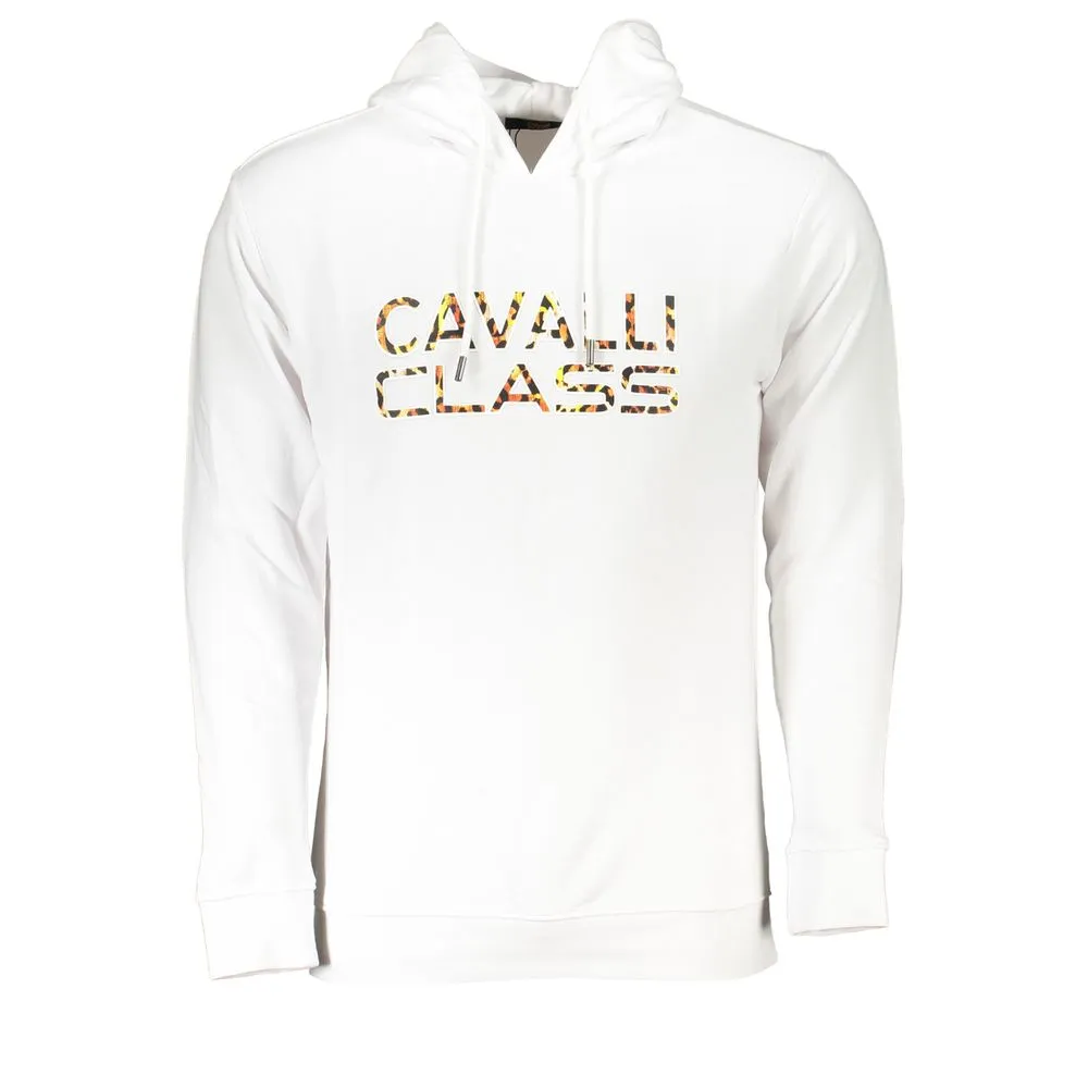 Cavalli Class Men's White Cotton Men's Sweater