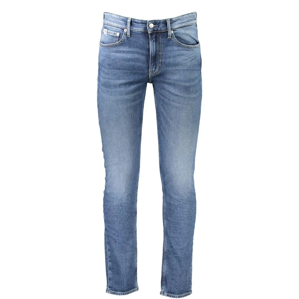 Calvin Klein Men's Blue Cotton Jeans & Pant