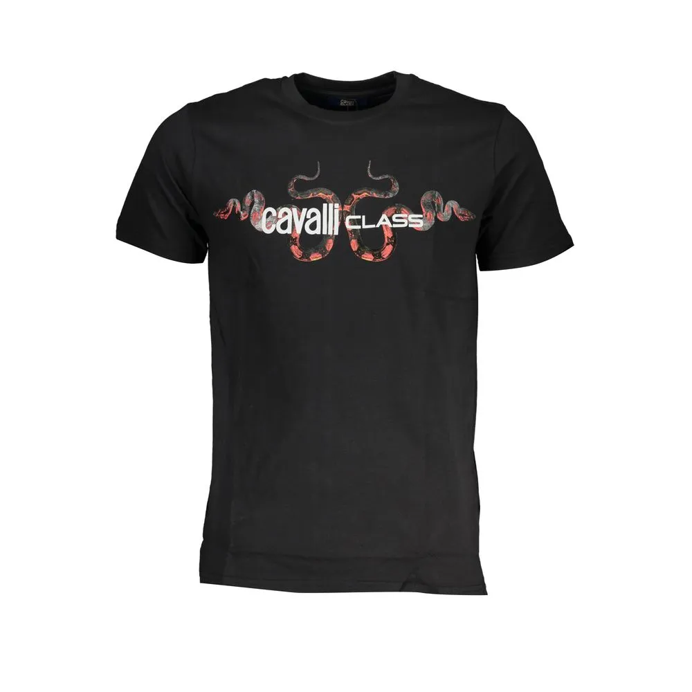 Cavalli Class Men's Black Cotton T-Shirt