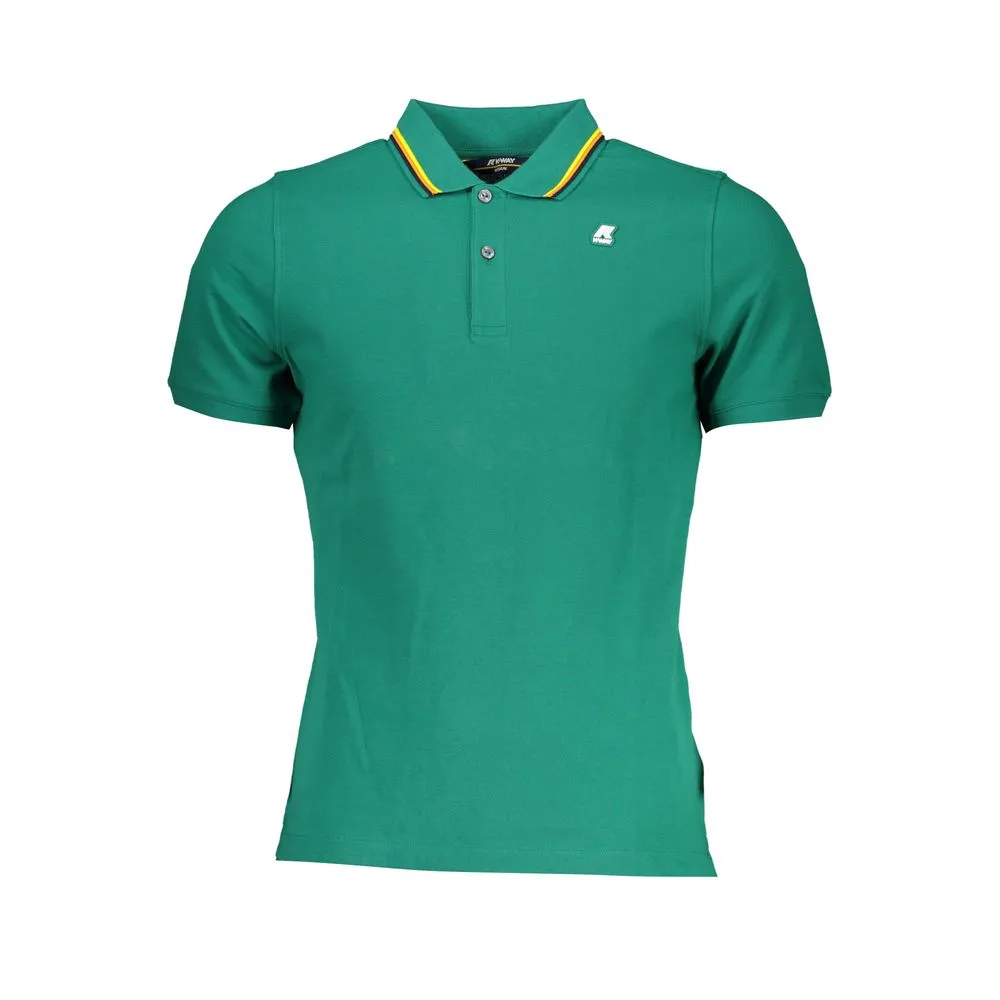 K-WAY Men's Green Cotton Polo Shirt