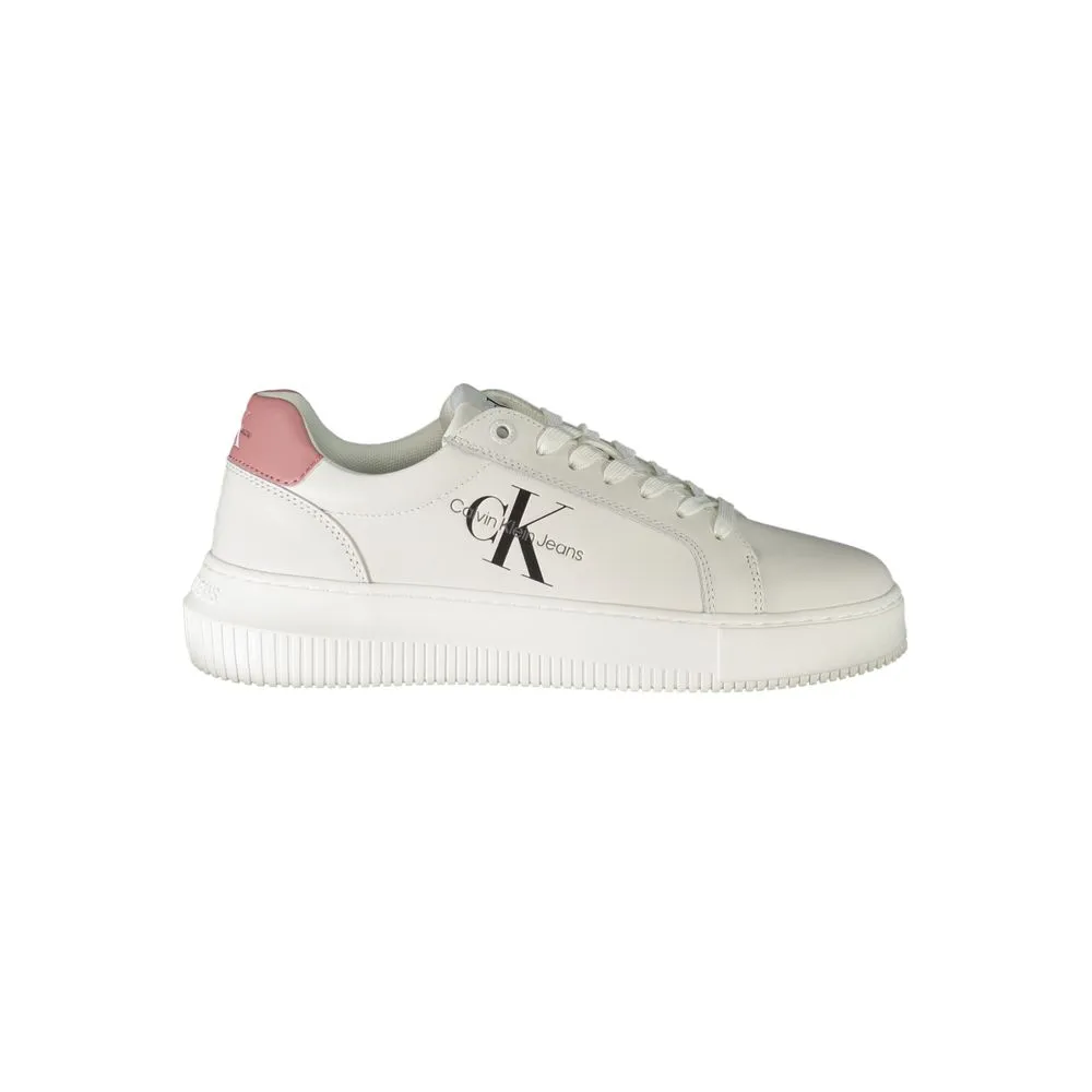 Calvin Klein Women's White Polyester Sneaker