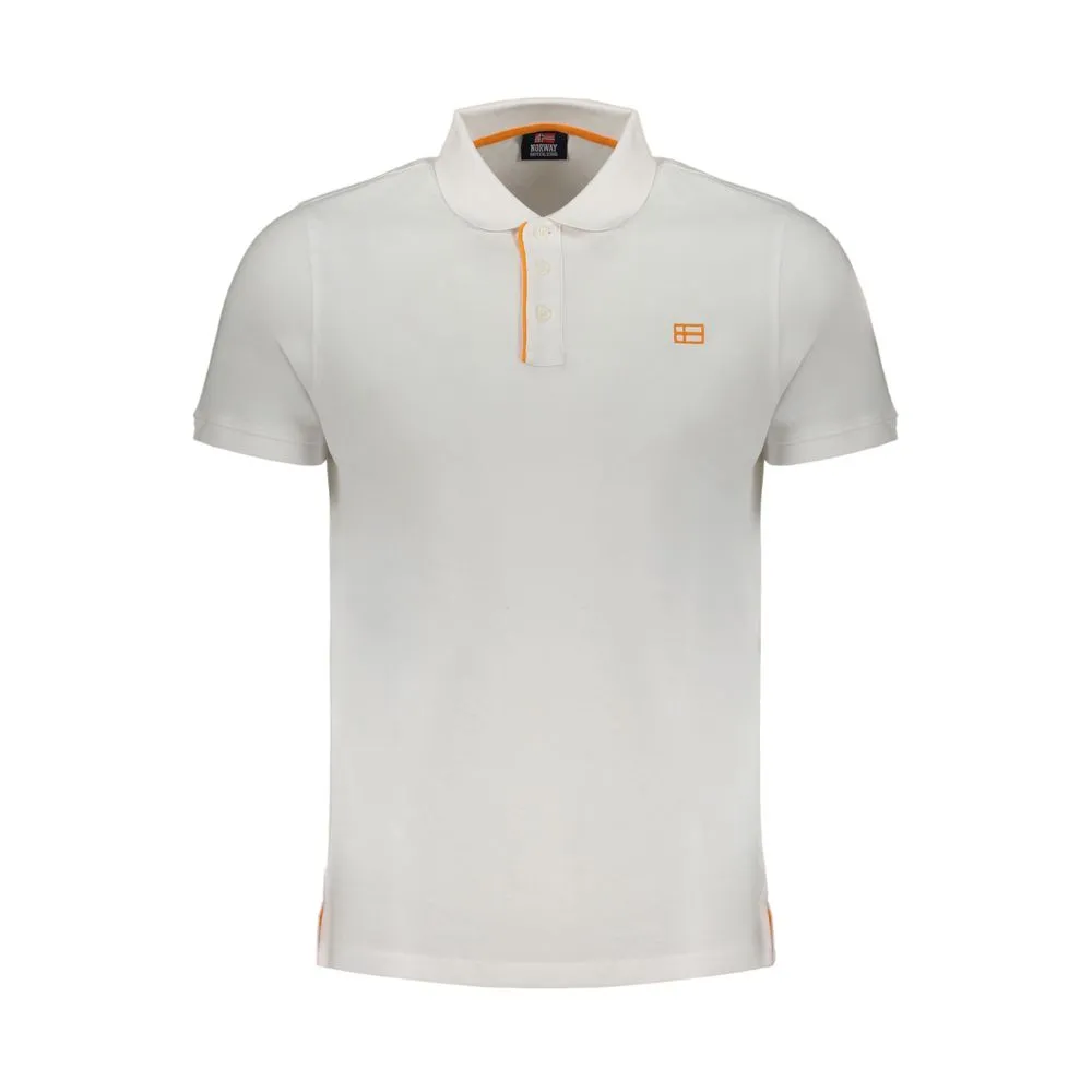 Norway 1963 Men's White Cotton Polo Shirt
