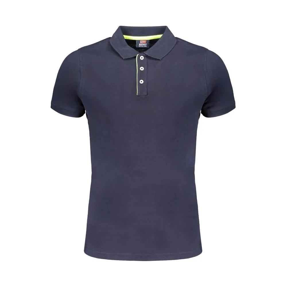 Norway 1963 Men's Blue Cotton Polo Shirt