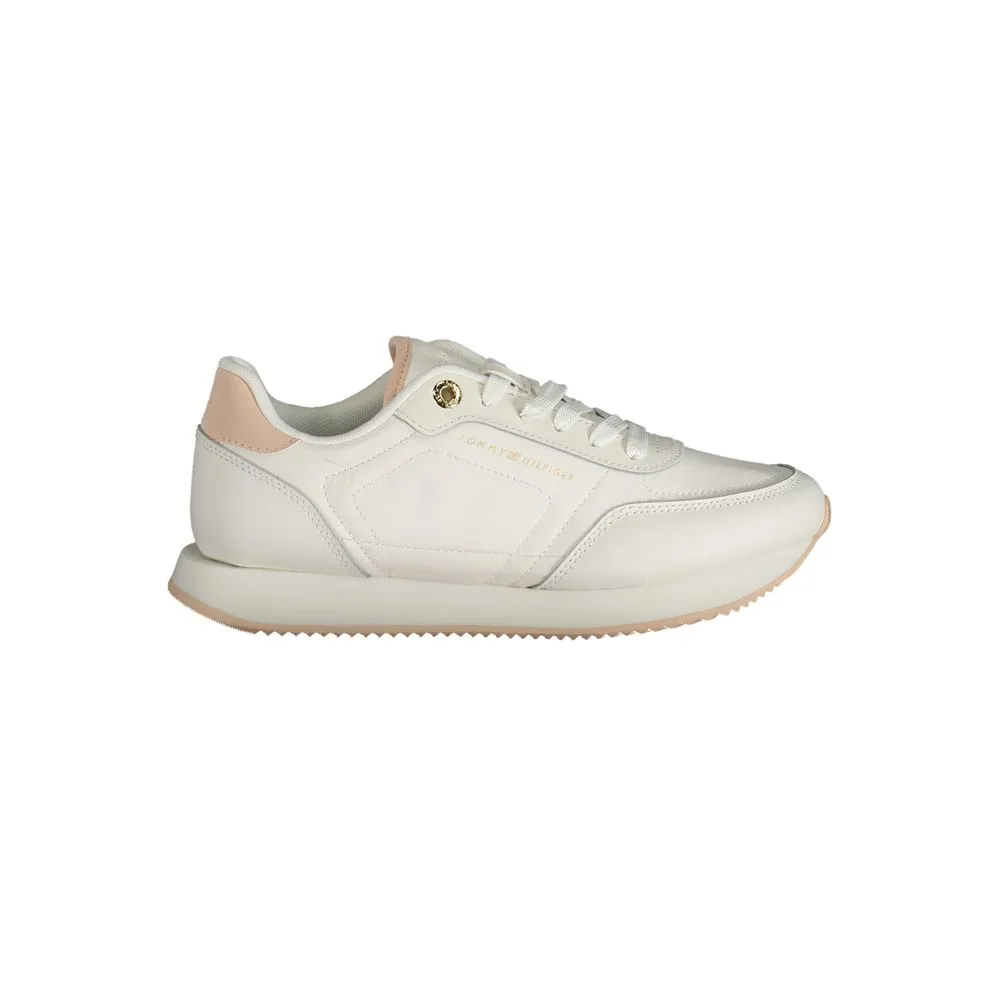 Tommy Hilfiger Women's White Polyester Sneaker