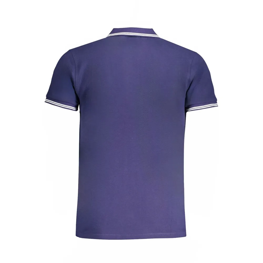 Cavalli Class Men's Blue Cotton Polo Shirt