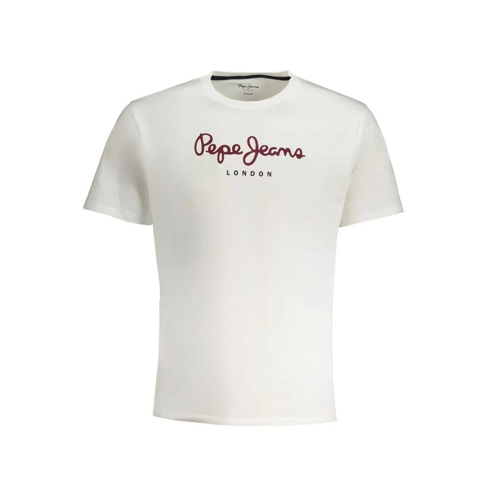 Pepe Jeans Men's White Cotton T-Shirt