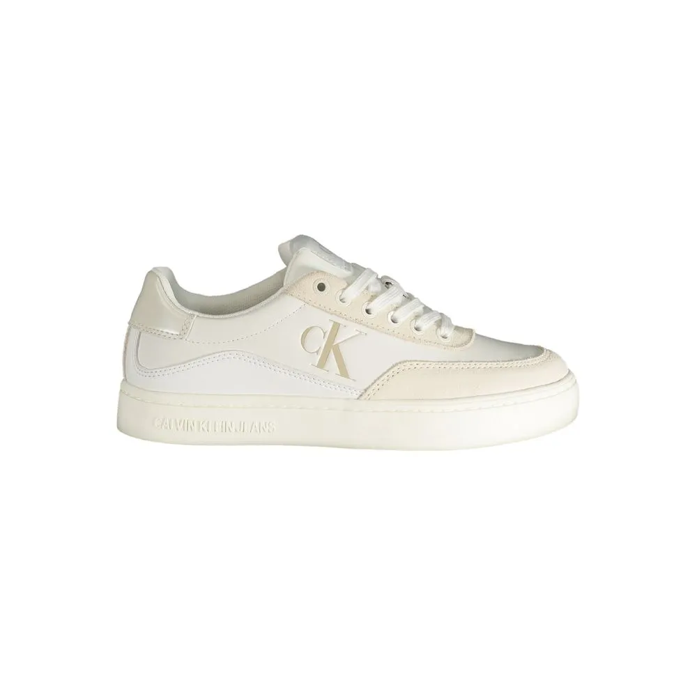Calvin Klein Women's White Polyester Sneaker