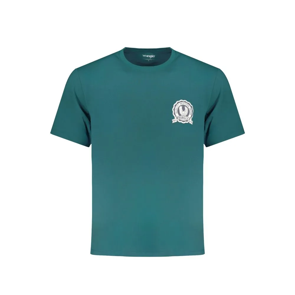 Wrangler Men's Green Cotton T-Shirt
