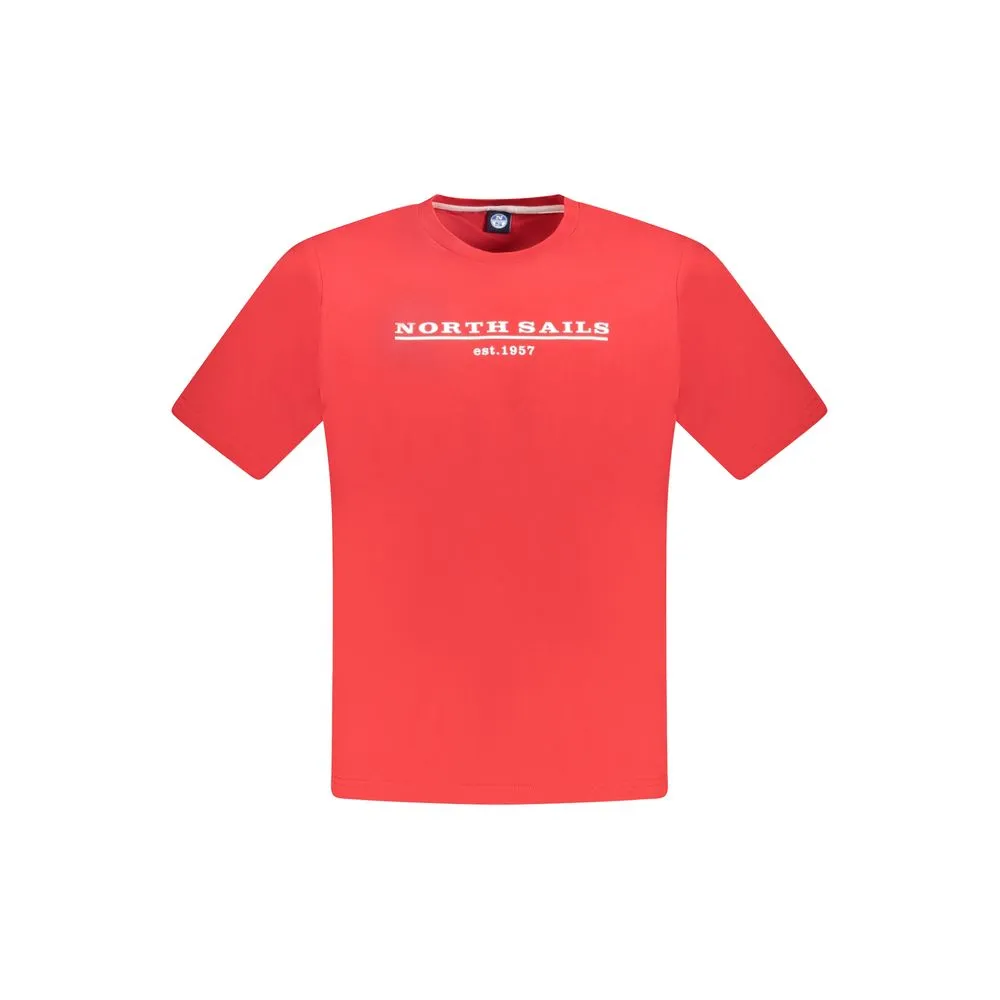 North Sails Red Cotton Men T-Shirt