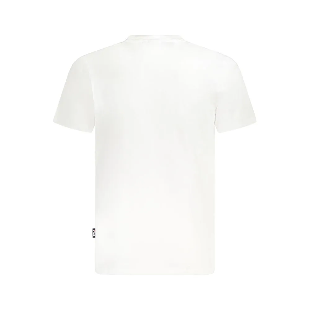 Fila Men's White Cotton Unisex T-Shirt