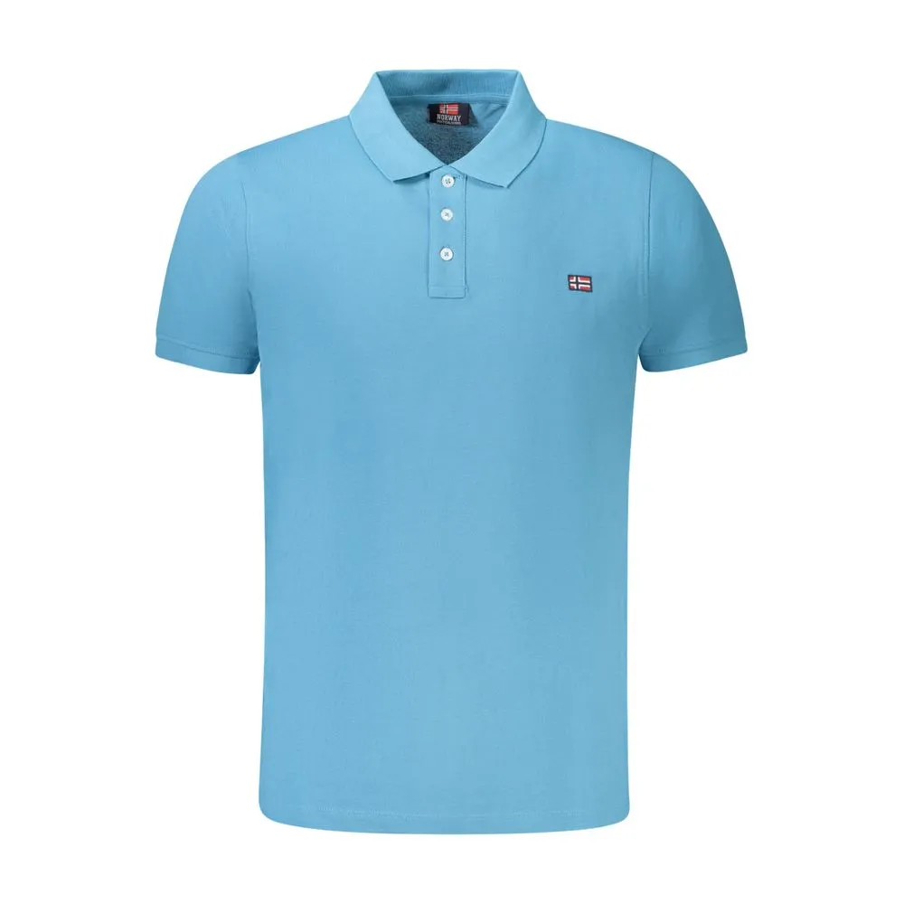 Norway 1963 Men's Light Blue Cotton Polo Shirt