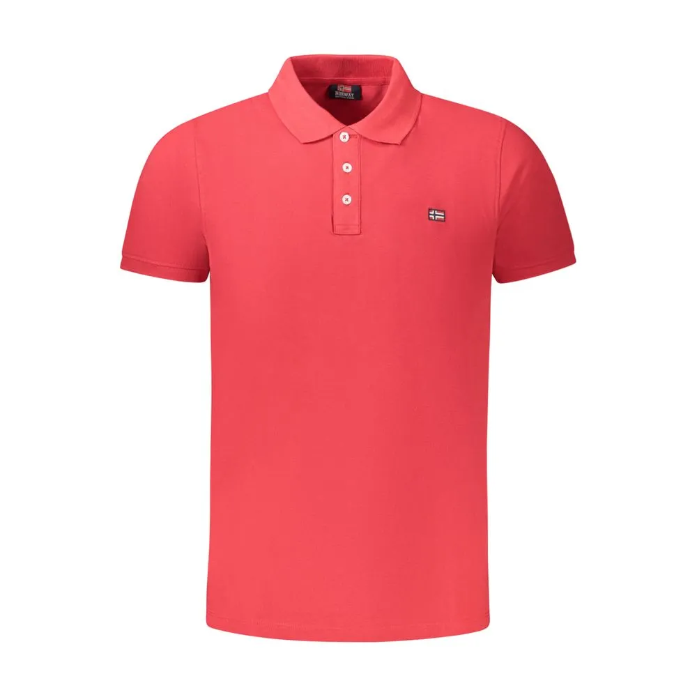 Norway 1963 Men's Red Cotton Polo Shirt