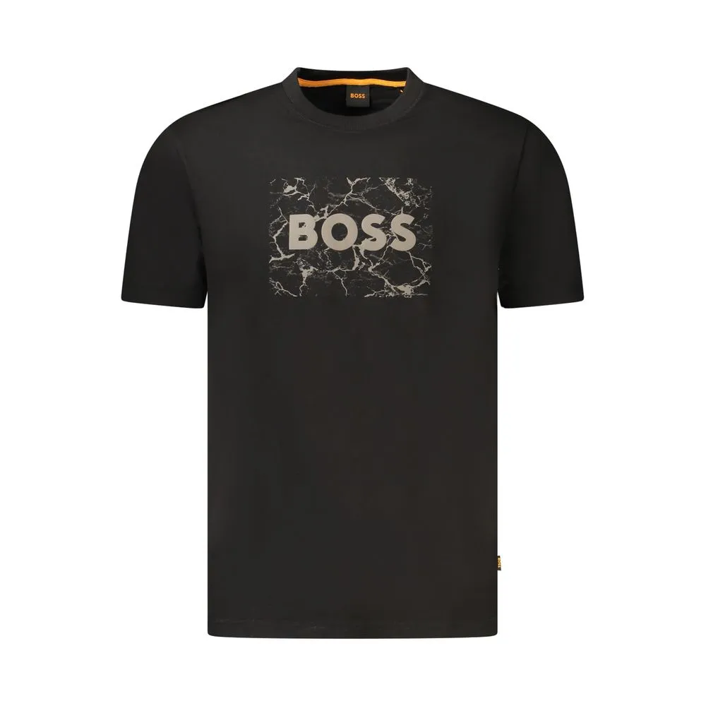 Hugo Boss Black Cotton Men TShirt