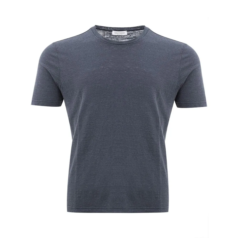 Gran Sasso Men's Gran Sasso Elegant Gray Cotton T-Shirt