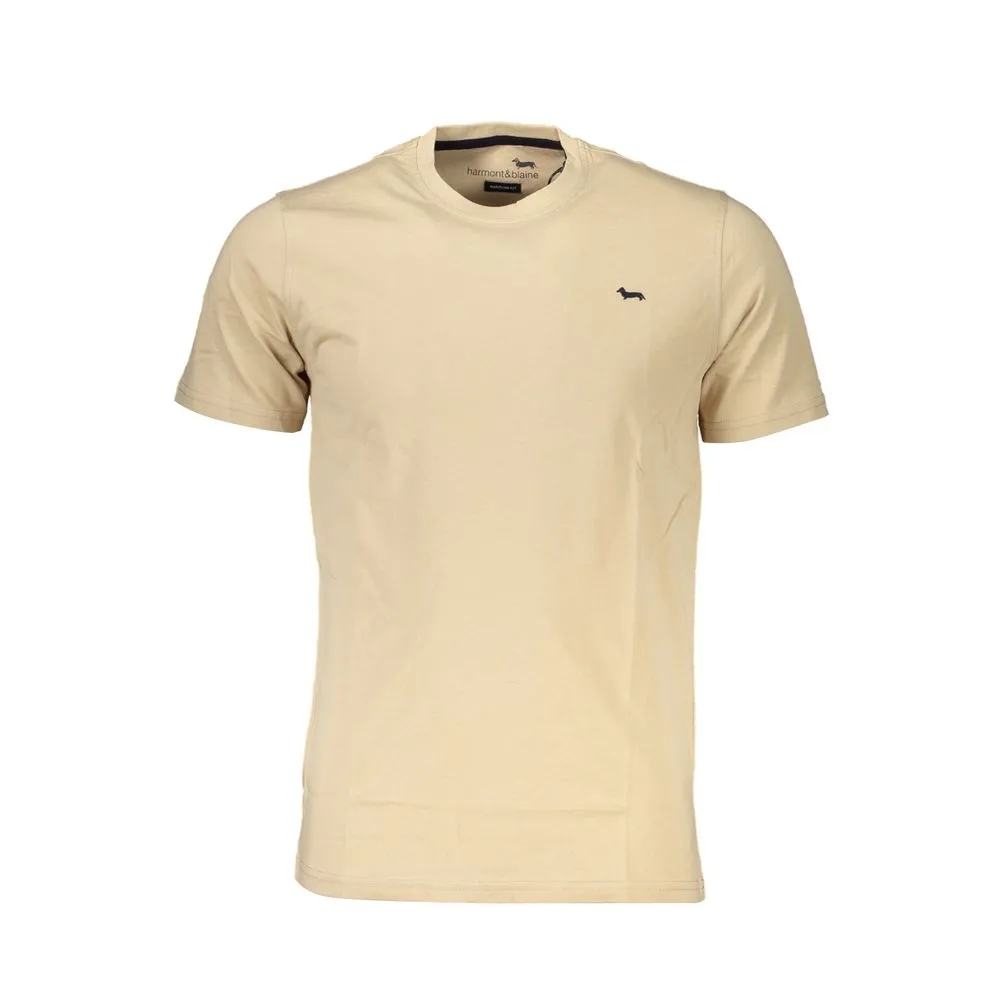 Harmont & Blaine Men's Beige Cotton T-Shirt