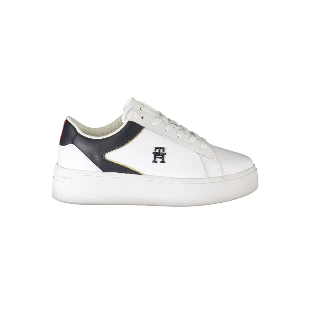 Tommy Hilfiger Women's White Polyester Sneaker