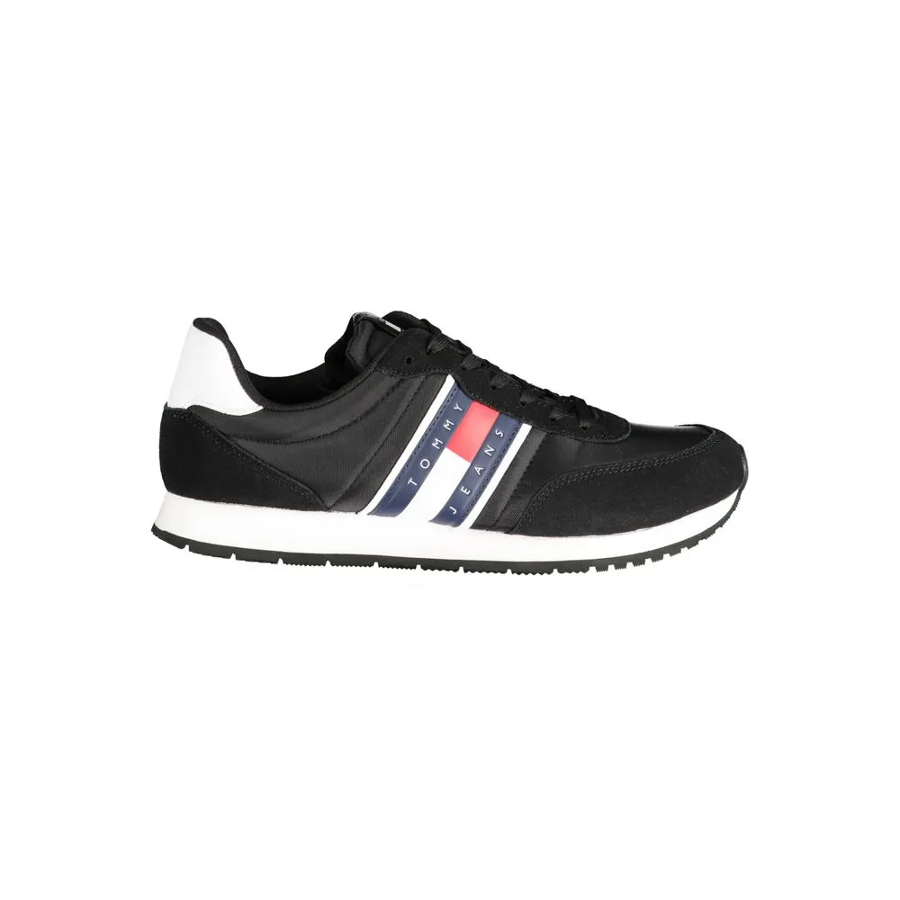 Tommy Hilfiger Men's Black Polyester Sneaker