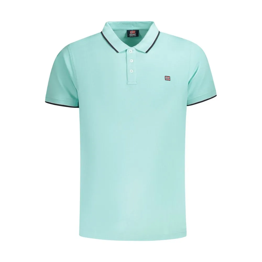 Norway 1963 Men's Light Blue Cotton Polo Shirt