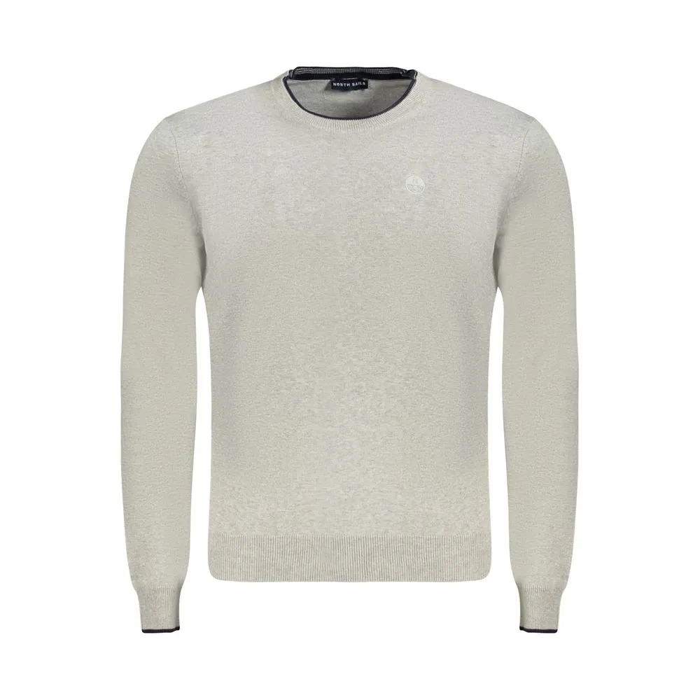 North Sails Gray Cotton Men Sweater