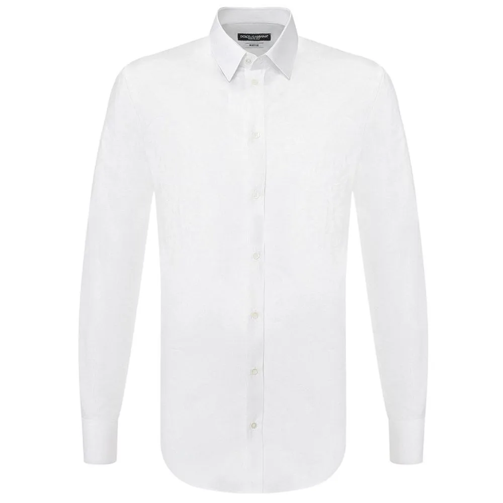 Dolce & Gabbana Men's White Cotton Shirt
