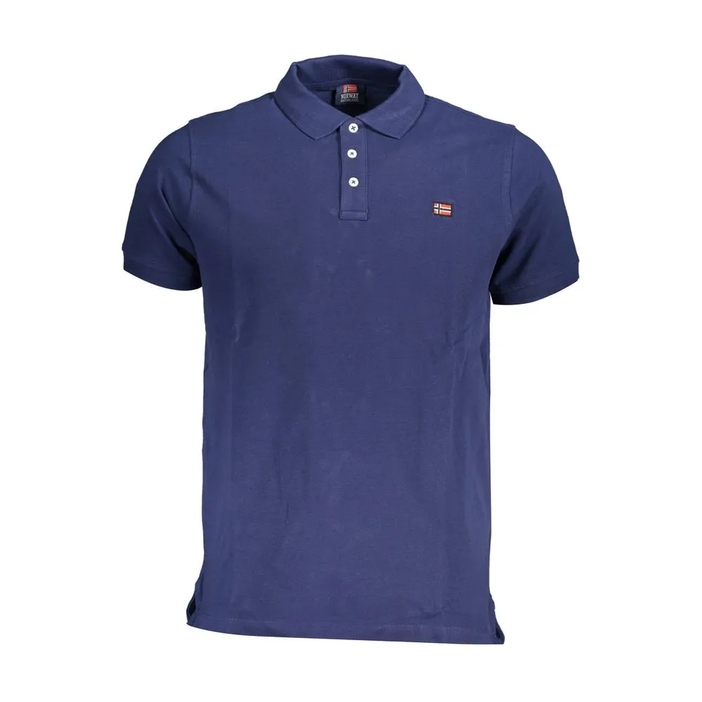 Norway 1963 Men's Blue Cotton Polo Shirt