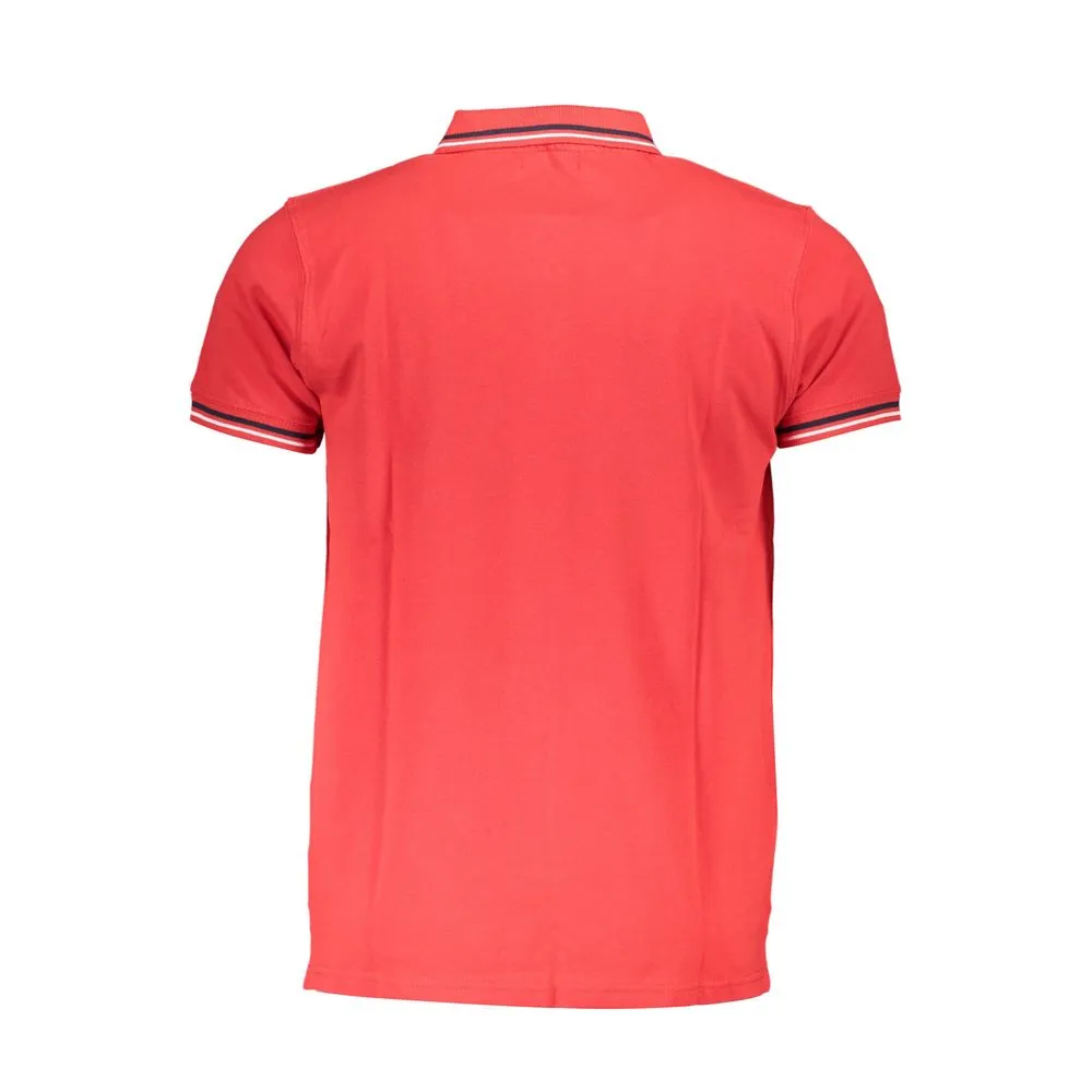 Cavalli Class Men's Red Cotton Polo Shirt